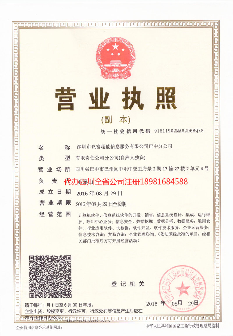 醴陵醴陵玖富超能信息服务有限公司